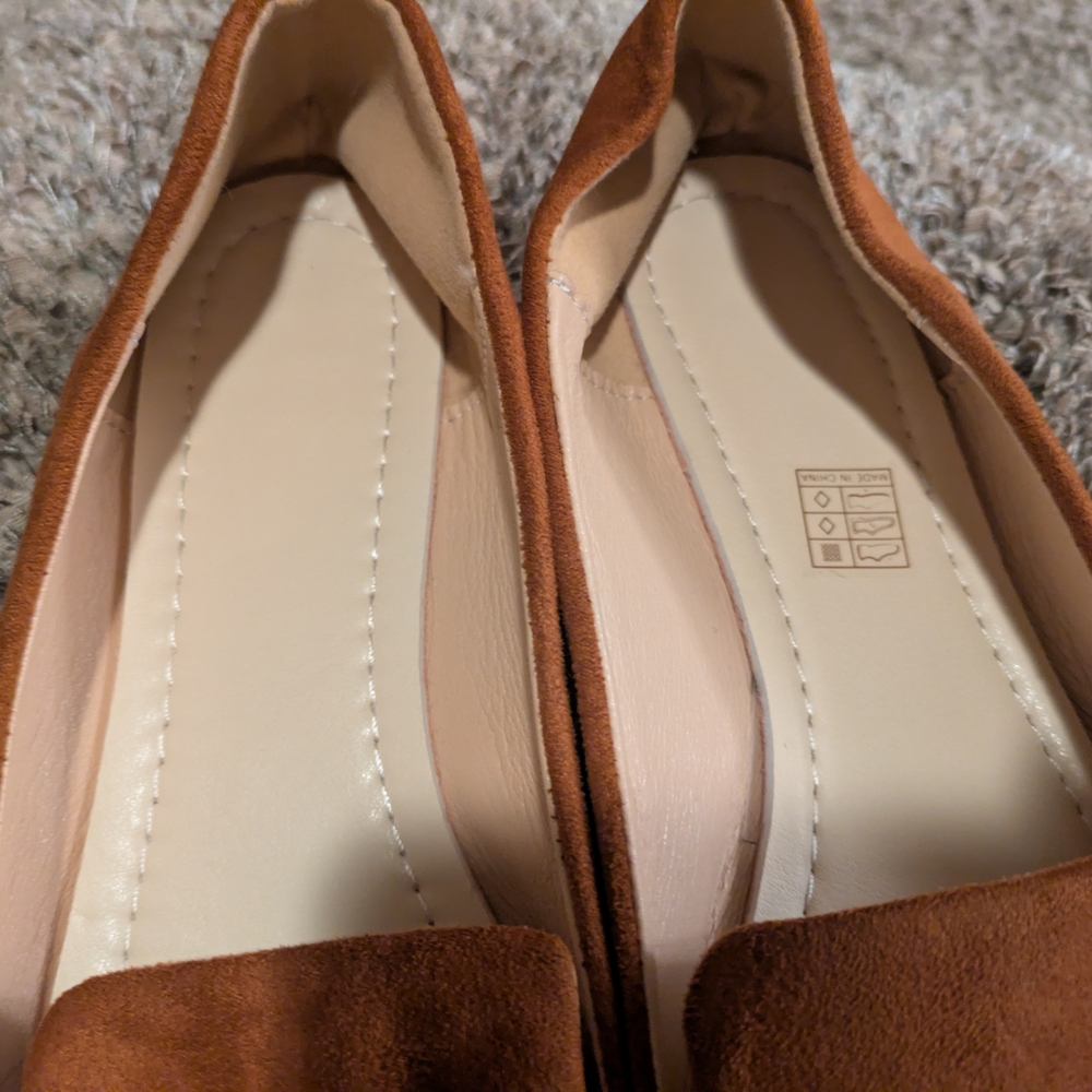 Brown Suede Women's Loafers - Picture 2 of 7